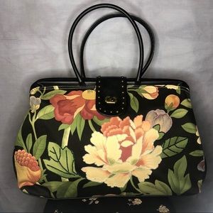 Floral Beaded Carpet Bag Oversized Purse